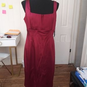 Burgundy Sheath Dress